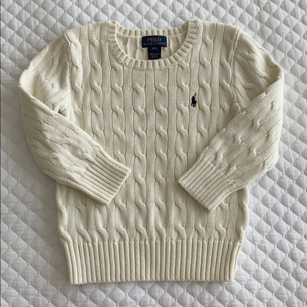 EEUC Polo cable knit sweater in size 3T